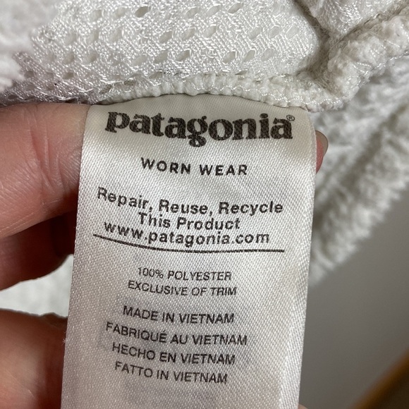 Patagonia Los Gatos Girl's XL White Quarter Zip Pullover Fleece Jacket Casual - Picture 6 of 6